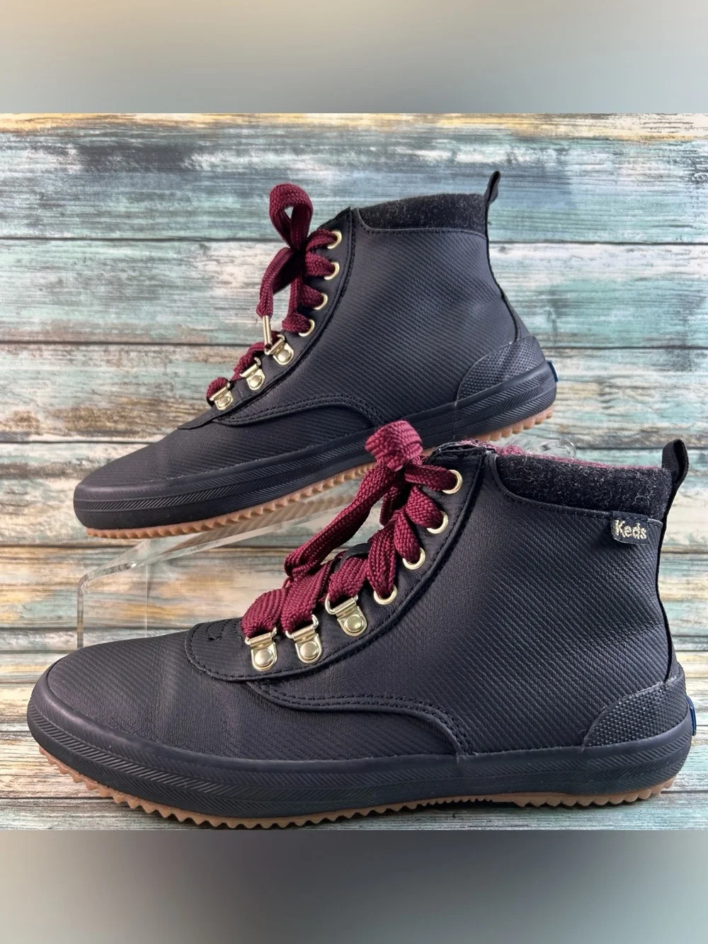 KEDS Scout Waterproof Ankle Bootie Size 6.5 Rain Paddock Ranch Flat Casual Black